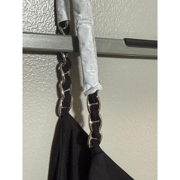 NWT‎ Lauren Ralph Lauren Black Chain Strap Twisted Back Size 8 Dress - Picture 5 of 9
